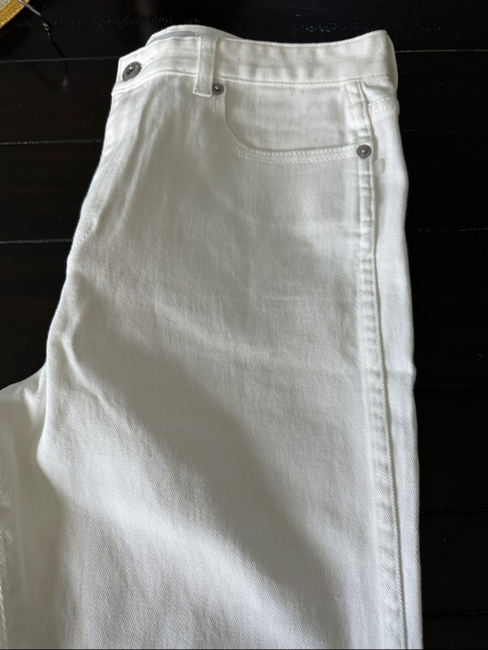 Something Navy White High-Rise Denim